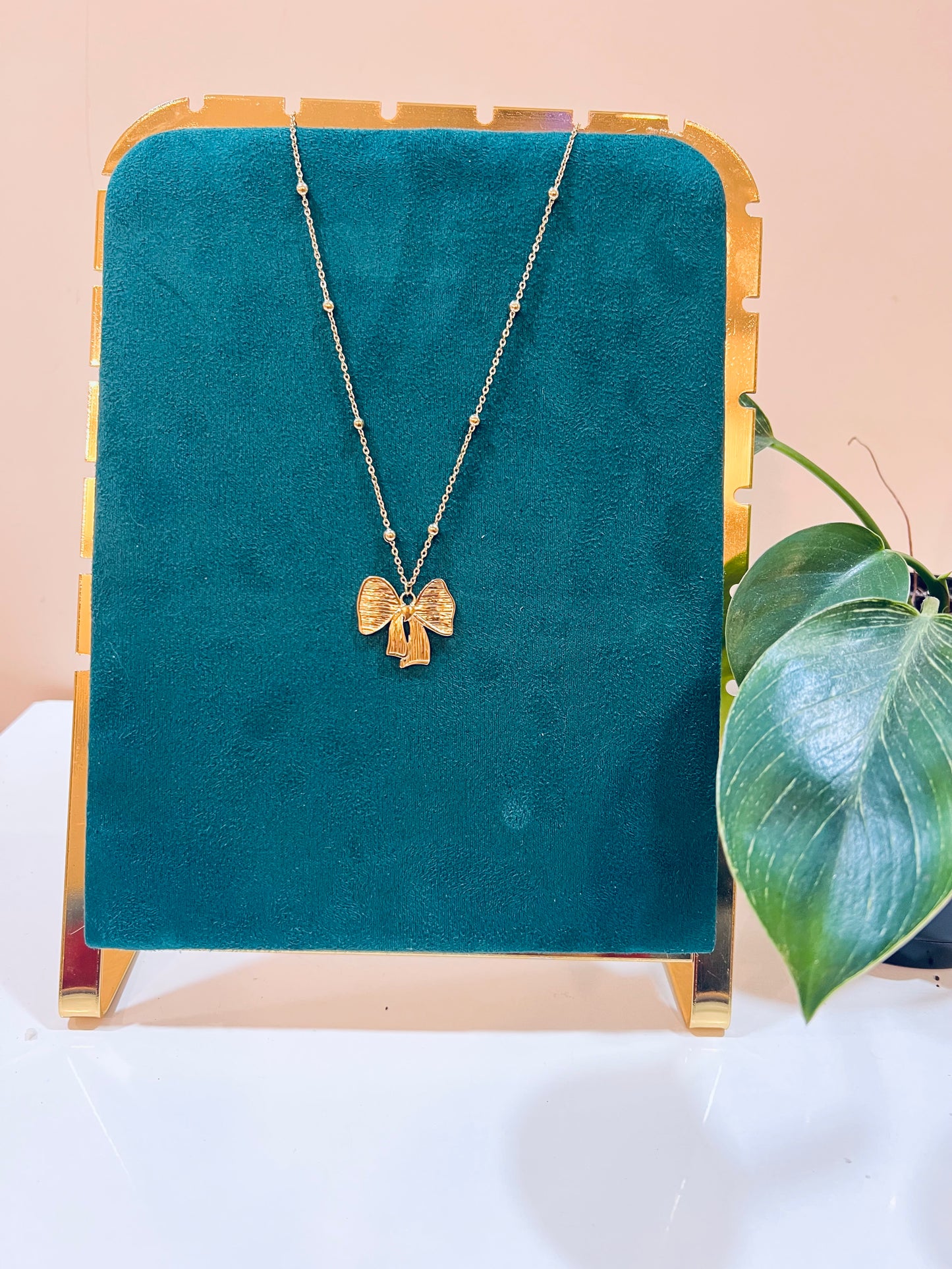 Gold Bow Necklace | Anti Tarnish