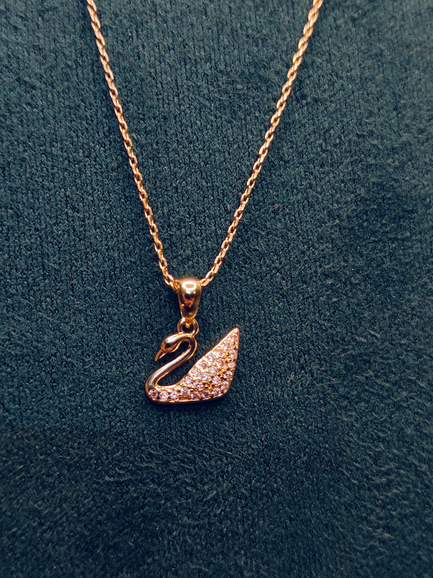 Gold Swan Shape Pendant - STYLE BASKET